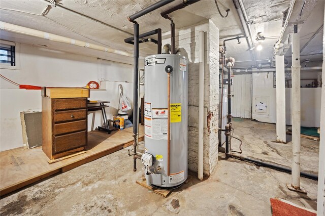 4614 Carpenter Ave, Bronx, NY 10470 - unfinished basement featuring gas water heater