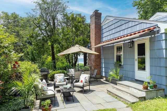 15 Rayson Ln, Dobbs Ferry, NY 10522 - view of patio / terrace with an outdoor living space