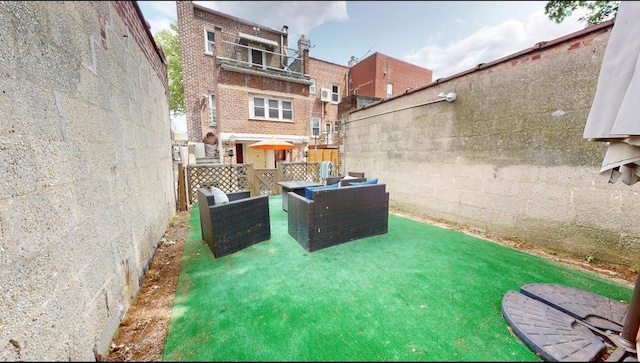 2547 Laconia Ave, Bronx, NY 10469 - view of yard featuring outdoor lounge area