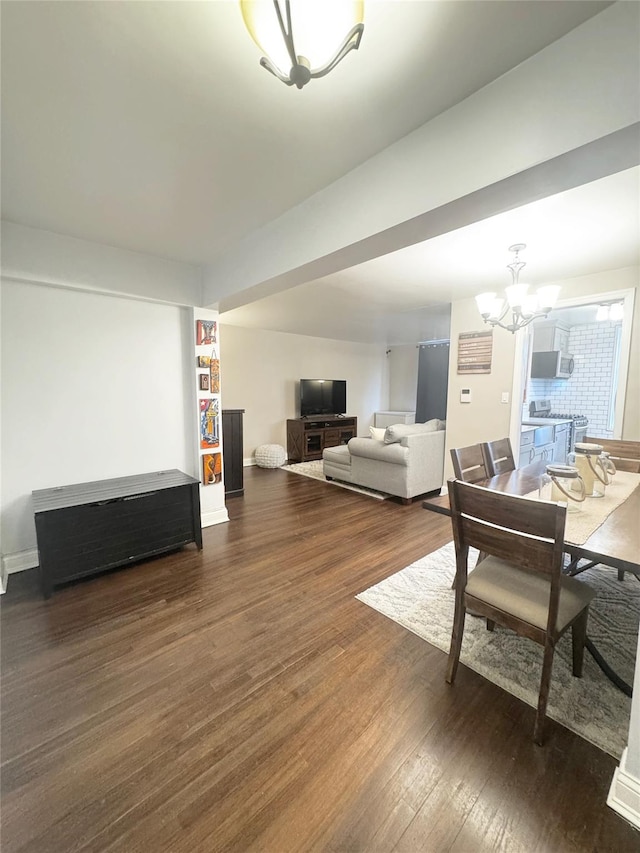 1475 Thieriot Ave Unit 6E, Bronx, NY 10460 - living room with a chandelier and dark wood finished floors