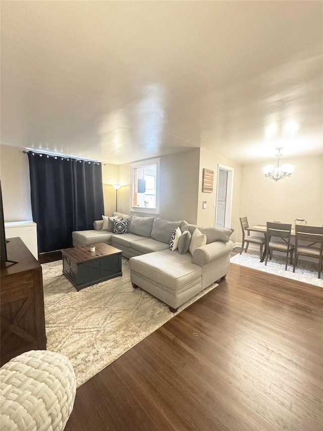 1475 Thieriot Ave Unit 6E, Bronx, NY 10460 - living room featuring a chandelier and wood finished floors