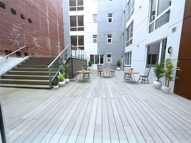 4223 Parsons Blvd Unit 1E, Flushing, NY 11355 - wooden deck featuring outdoor dining area