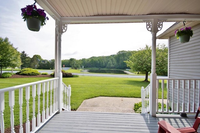 4 Andrew Ct, Florida, NY 10921 - porch featuring a water view and a lawn