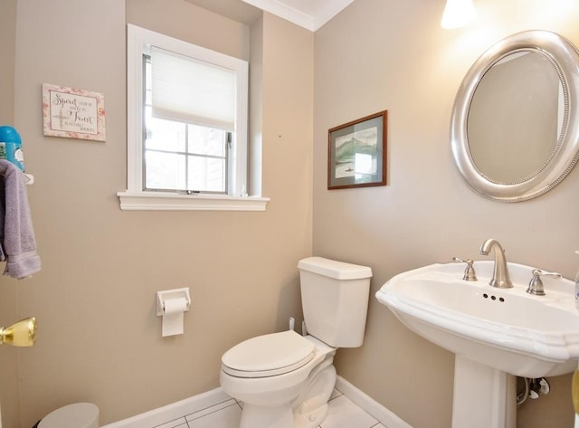 4 Andrew Ct, Florida, NY 10921 - bathroom featuring toilet, baseboards, tile patterned flooring, and a sink