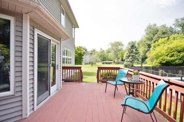 4 Andrew Ct, Florida, NY 10921 - wooden deck with view of wooded area