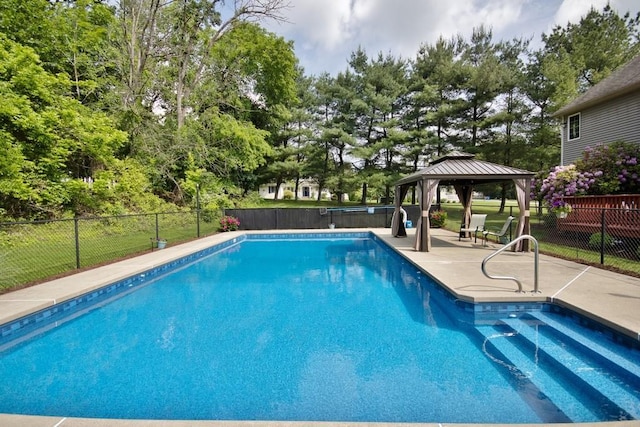 4 Andrew Ct, Florida, NY 10921 - view of swimming pool with a gazebo, a patio area, and view of wooded area