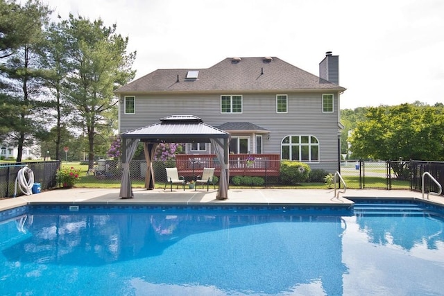 4 Andrew Ct, Florida, NY 10921 - view of pool with a gazebo and a wooden deck