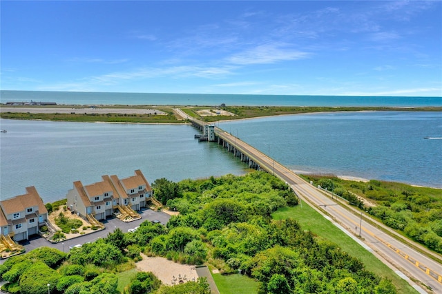 4 Waters Edge Unit 4, Shirley, NY 11967 - drone / aerial view of a large body of water and a notable bridge