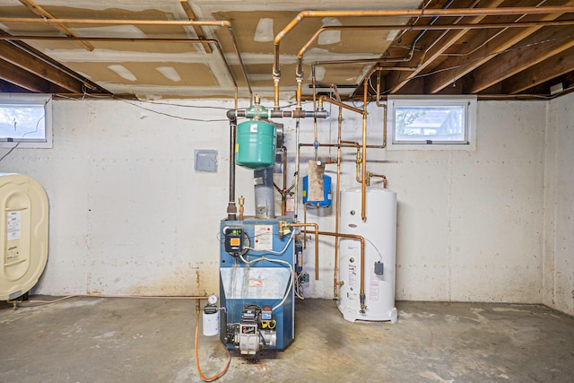 7 Sandpiper Ct, Shoreham, NY 11786 - utilities with water heater and a heating unit