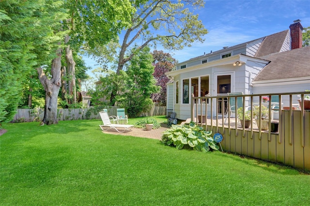 195 Loines Ave, Merrick, NY 11566 - view of yard featuring a wooden deck