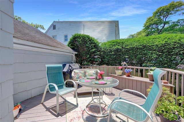 195 Loines Ave, Merrick, NY 11566 - view of wooden terrace
