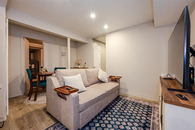 21AKA16 Larkspur Ln, Yonkers, NY 10704 - living room featuring light wood-type flooring and recessed lighting