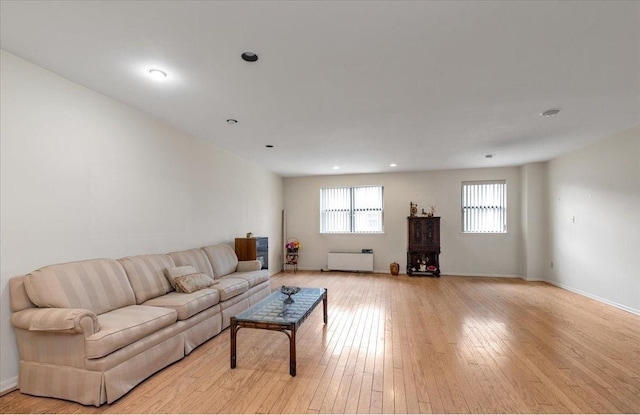 9 Everit Ave Unit A10, 11, Hewlett, NY 11557 - living room featuring light wood finished floors, baseboards, and recessed lighting