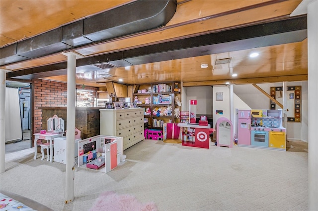 56 15th Ave, West Babylon, NY 11704 - finished below grade area featuring carpet floors