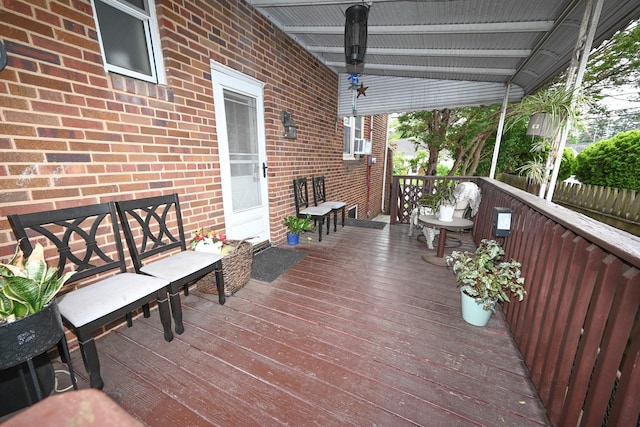 165 Page Rd, Valley Stream, NY 11581 - wooden terrace with cooling unit