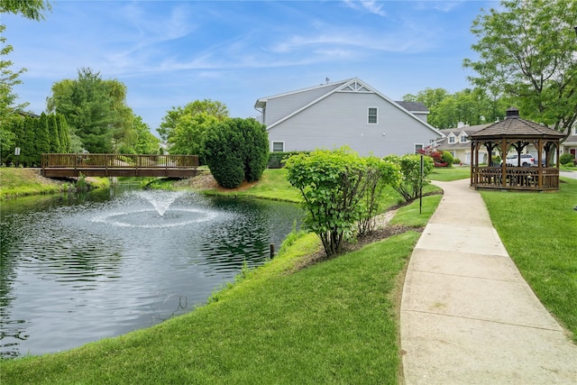 124 Pond View Dr Unit 317, Port Washington, NY 11050 - water view featuring a gazebo