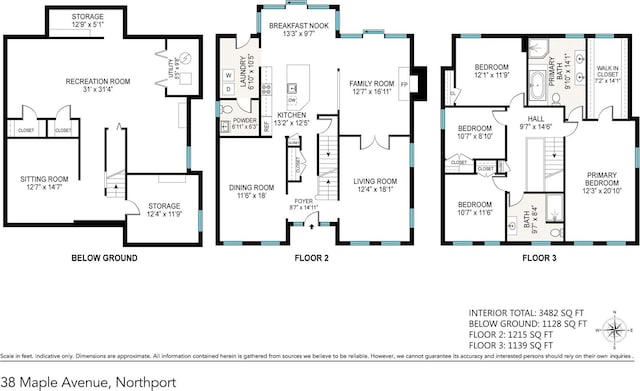 38 Maple Ave, Northport, NY 11768 - room layout