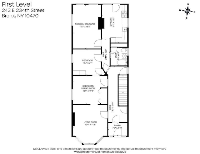 243 E 234th St, Bronx, NY 10470 - property floor plan