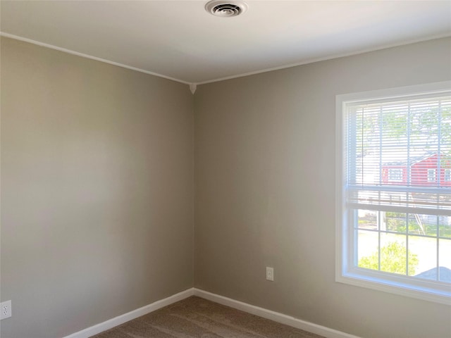 122 Oak Park Ter, Wappingers Falls, NY 12590 - carpeted spare room with baseboards and crown molding