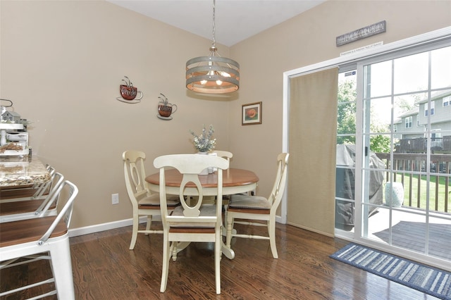 2 Hidden Creek Blvd, Monroe, NY 10950 - dining room with a chandelier, wood finished floors, and baseboards