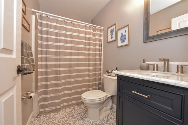 2 Hidden Creek Blvd, Monroe, NY 10950 - full bath with toilet, vanity, tile patterned flooring, and curtained shower