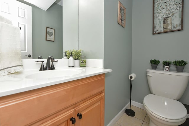 2 Hidden Creek Blvd, Monroe, NY 10950 - bathroom featuring vanity, toilet, tile patterned floors, and baseboards