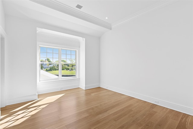 44 Club Ln, Remsenburg, NY 11960 - unfurnished room featuring ornamental molding, light wood finished floors, and baseboards