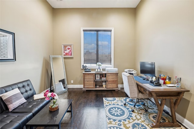 2854 Whaleneck Dr, Merrick, NY 11566 - office space featuring dark wood finished floors and baseboards
