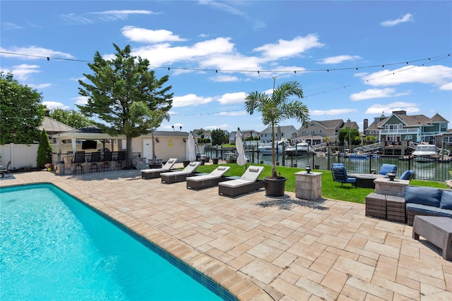 2854 Whaleneck Dr, Merrick, NY 11566 - view of pool featuring a patio and a residential view