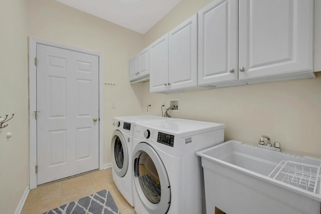 3 Vista Dr, Baldwin Place, NY 10505 - washroom featuring cabinet space, washing machine and dryer, and light tile patterned flooring