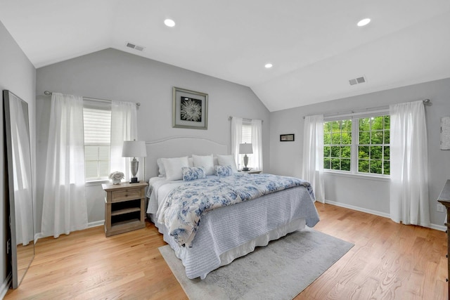 3 Vista Dr, Baldwin Place, NY 10505 - bedroom with lofted ceiling, light wood-type flooring, and recessed lighting