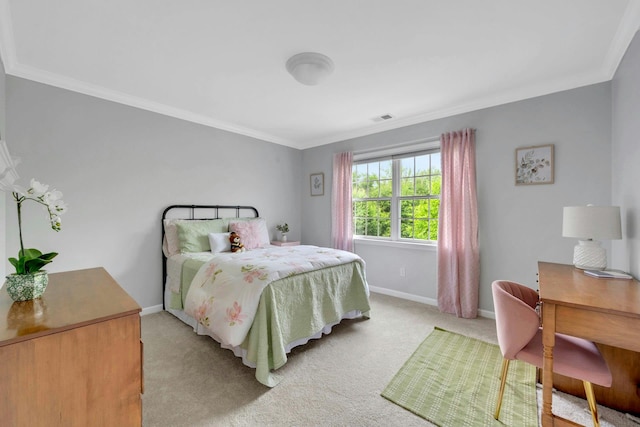 3 Vista Dr, Baldwin Place, NY 10505 - bedroom featuring ornamental molding and light colored carpet