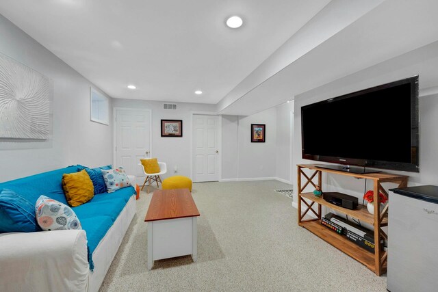 3 Vista Dr, Baldwin Place, NY 10505 - carpeted living area with recessed lighting and baseboards