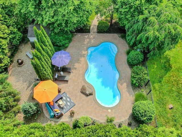 3 Vista Dr, Baldwin Place, NY 10505 - drone / aerial view of a pool