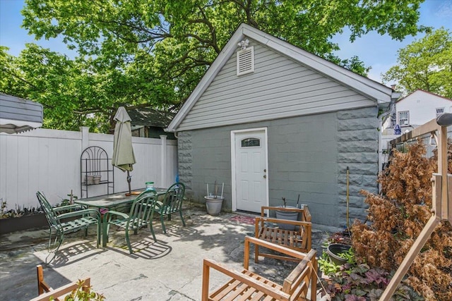 111-38 114th St, South Ozone Park, NY 11420 - view of outbuilding with outdoor dining area