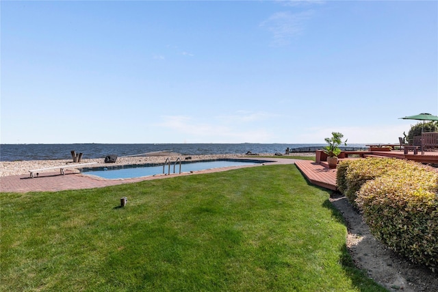 167 Secatogue Ln W, West Islip, NY 11795 - view of grassy yard with a deck with water view
