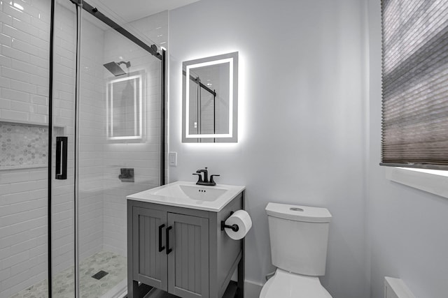 56 Washington Ave, Garden City, NY 11530 - full bath featuring vanity, toilet, and a stall shower