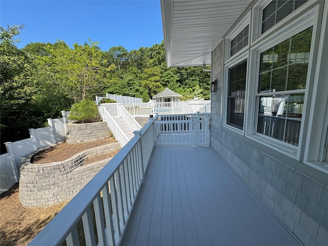 20 Frost Valley Rd, Mount Sinai, NY 11766 - wooden deck featuring an outdoor structure