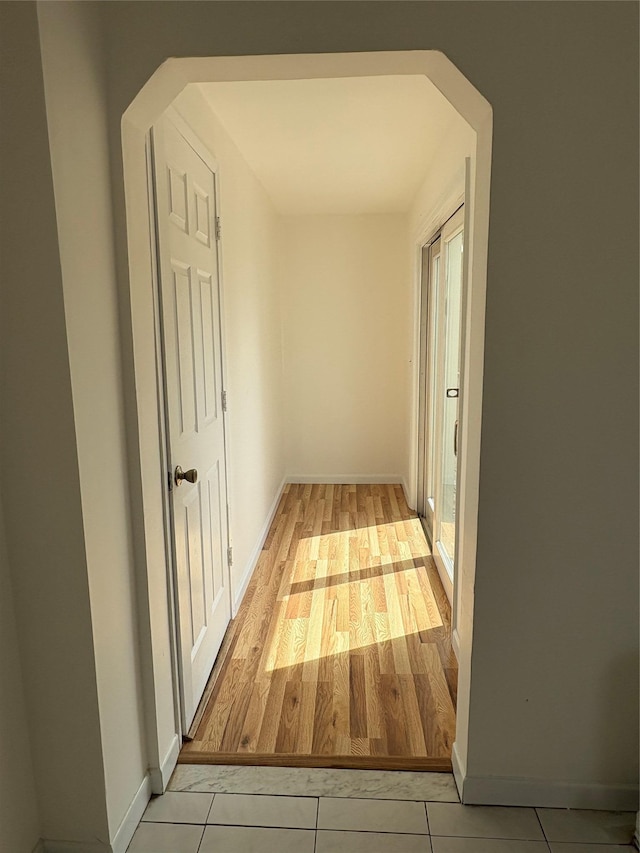 840 Hollywood Ave, Bronx, NY 10465 - hallway with baseboards and light tile patterned flooring