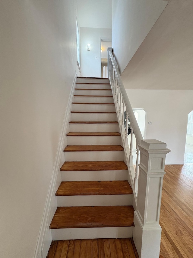 840 Hollywood Ave, Bronx, NY 10465 - stairs with wood finished floors