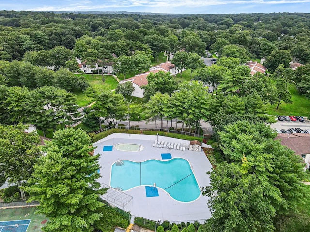 67 Richmond Blvd Unit 2A, Ronkonkoma, NY 11779 - aerial view of a forest and a pool area