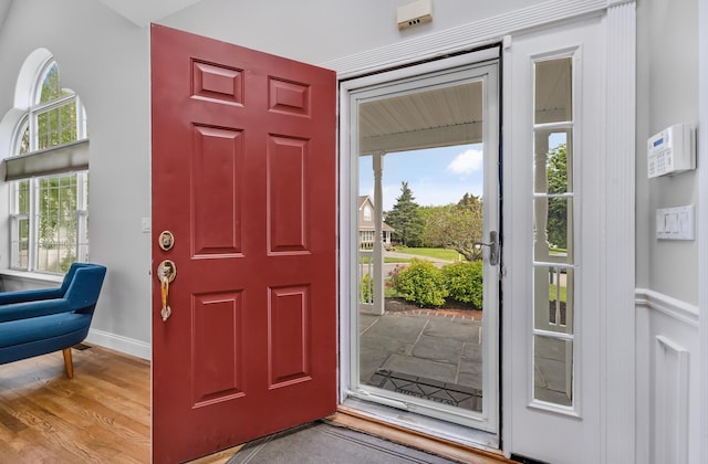 8 Tecumseh Ct, Commack, NY 11725 - foyer entrance featuring wood finished floors and baseboards