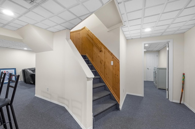 8 Tecumseh Ct, Commack, NY 11725 - stairway featuring carpet, recessed lighting, and baseboards
