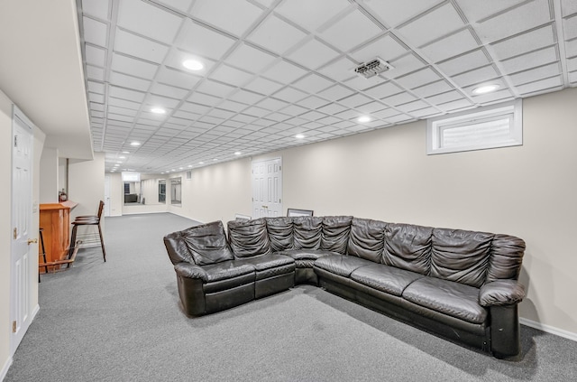 8 Tecumseh Ct, Commack, NY 11725 - carpeted living area featuring recessed lighting and baseboards