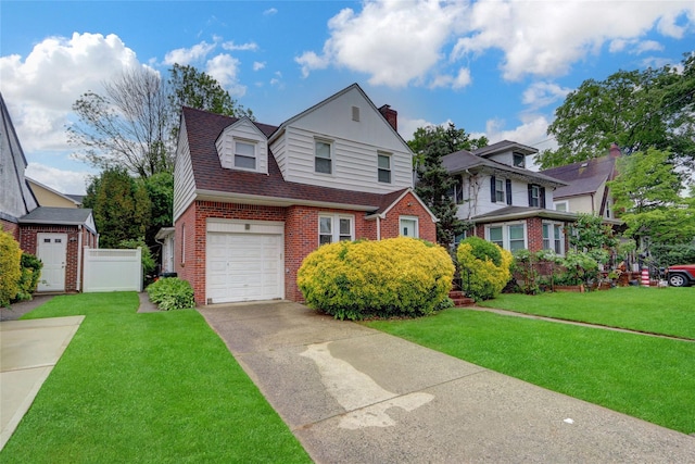 62 Herman Blvd, Franklin Square, NY 11010 - view of front of property featuring brick siding, driveway, a garage, and roof with shingles