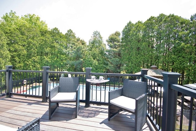 3060 State Route 17b, Cochecton, NY 12726 - deck with view of scattered trees