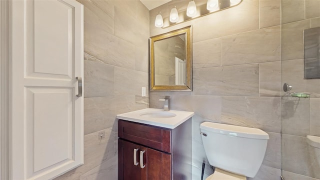 5-16 115th Unit C, College Point, NY 11356 - bathroom featuring tile walls, vanity, and toilet