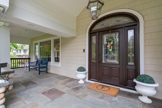 30 Salem Ridge Dr, Huntington, NY 11743 - doorway to property with covered porch