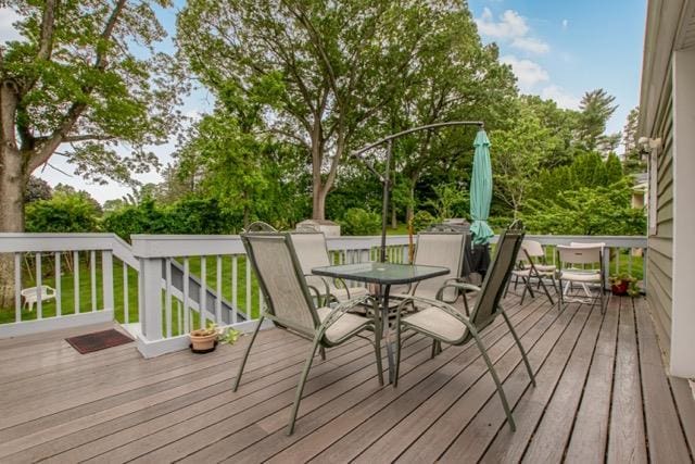 127 Parkview Rd, Elmsford, NY 10523 - wooden deck featuring outdoor dining space
