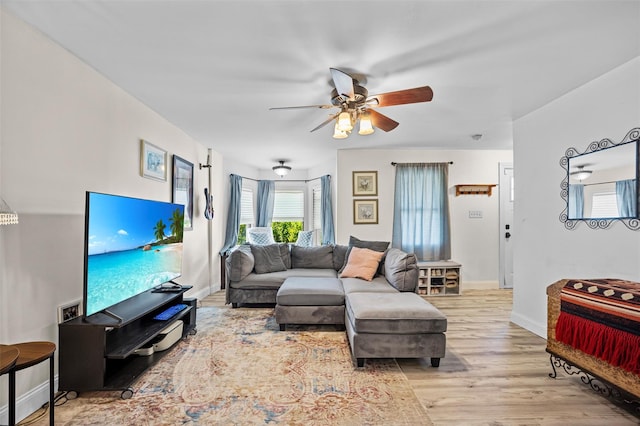 68 Silver Spring Rd, New Windsor, NY 12553 - living room with a ceiling fan and wood finished floors